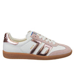 Load image into Gallery viewer, The Retro Soccer Lace Sneaker in White Pink
