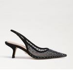 Load image into Gallery viewer, The Mesh Sling Back Pointed Pump in Black
