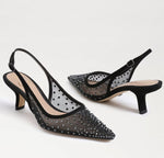 Load image into Gallery viewer, The Mesh Sling Back Pointed Pump in Black
