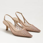 Load image into Gallery viewer, The Mesh Sling Back Pointed Pump in Nude
