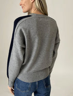 Load image into Gallery viewer, The Star Sweater in Grey Navy
