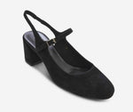 Load image into Gallery viewer, The Sling Back Almond Toe MJ Pump  in Black
