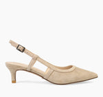 Load image into Gallery viewer, The Posted Sling Almond Toe Pump in Mushroom
