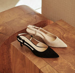 Load image into Gallery viewer, The Posted Sling Almond Toe Pump in Mushroom
