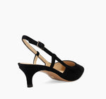 Load image into Gallery viewer, The Posted Sling Almond Toe Pump in Black
