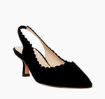 Load image into Gallery viewer, The Scallop Edge Sling Pump in Black
