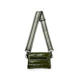 Load image into Gallery viewer, The Crossbody Bum Bag in Olive Patent
