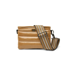 The Crossbody Bum Bag in Camel Patent