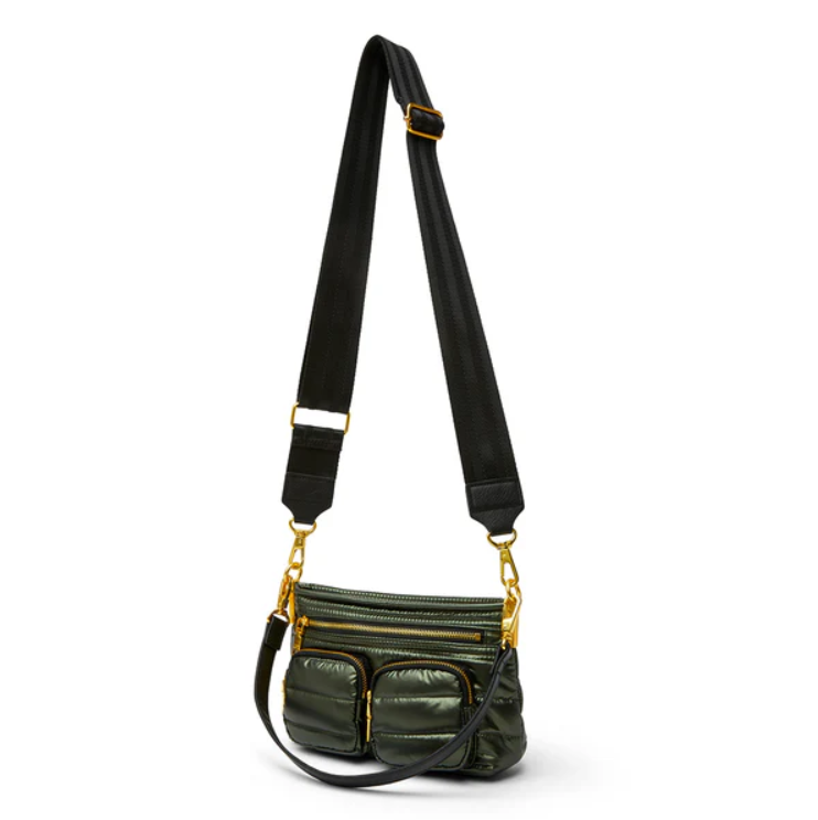 The Double Trouble Crossbody in Pearl Olive