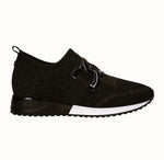 Load image into Gallery viewer, The Knit Slip On Sneaker with Link in Black
