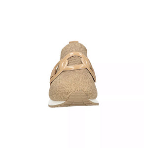 The Knit Slip On Sneaker with Link in Gold