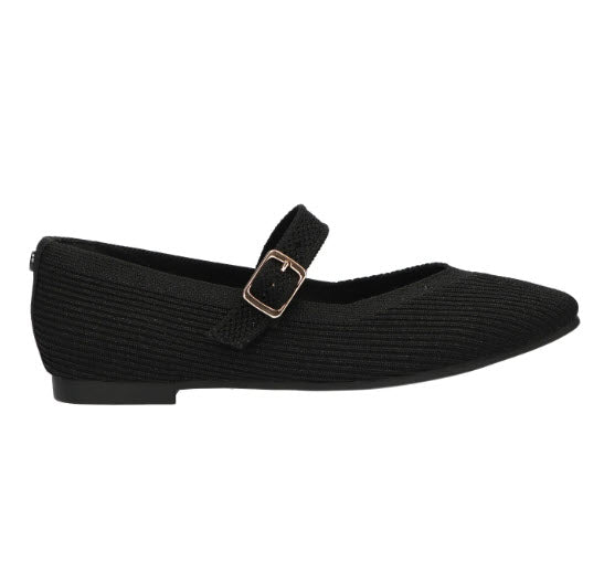 The Knit Maryjane Flat in Black