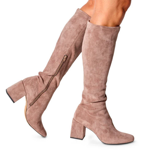 The Tall Stretch Boot in Taupe