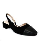 Load image into Gallery viewer, The Cap Toe Slingback Pump in Black
