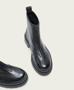 Load image into Gallery viewer, The Front Zip Lug Sole Bootie in Black
