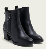 Load image into Gallery viewer, The Side Zip Ankle Bootie in Black
