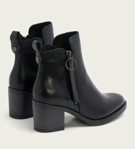 The Side Zip Ankle Bootie in Black