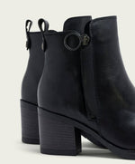 Load image into Gallery viewer, The Side Zip Ankle Bootie in Black
