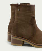 Load image into Gallery viewer, The Low Heel Inside Zip Bootie in Mocha
