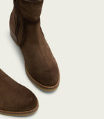 Load image into Gallery viewer, The Low Heel Inside Zip Bootie in Mocha
