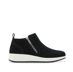 Load image into Gallery viewer, The Waterproof Zip Wedge Sneaker in Black
