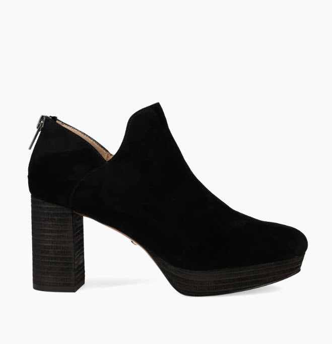 The Platform Ankle Bootie in Black