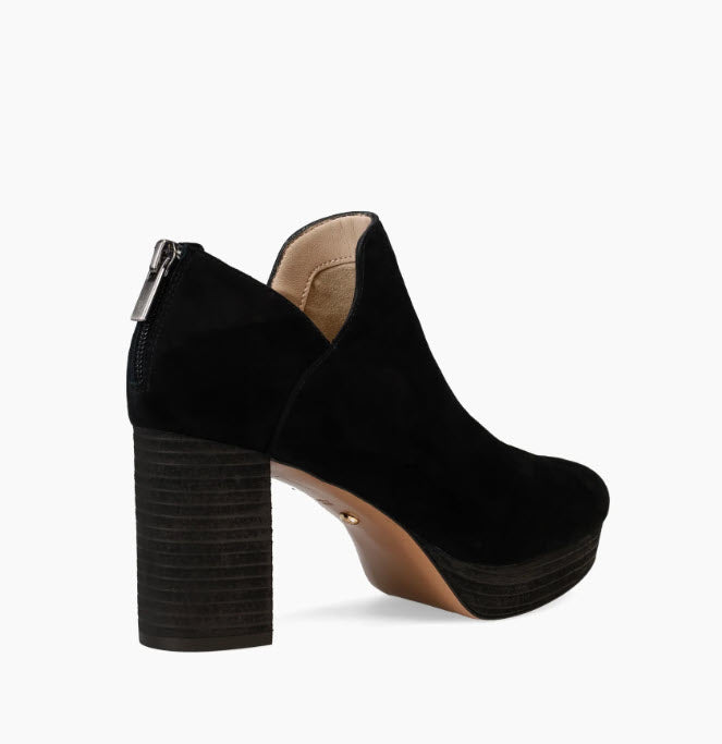 The Platform Ankle Bootie in Black