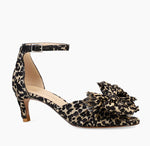 Load image into Gallery viewer, The Pleated Bow Sandal in Leopard
