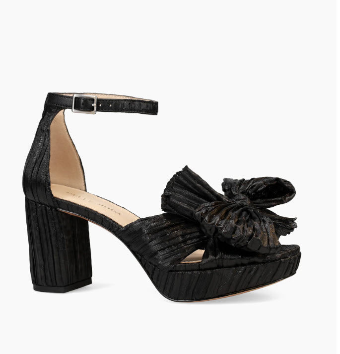 The Platform Bow Sandal in Black