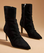 Load image into Gallery viewer, The Roughed Dress Bootie in Black
