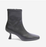 Load image into Gallery viewer, The Stretch Leather Ankle Bootie in Black
