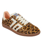 Load image into Gallery viewer, The Retro Soccer Lace Sneaker in Leopard
