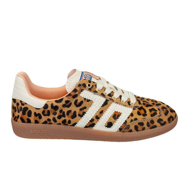 The Retro Soccer Lace Sneaker in Leopard