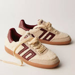 Load image into Gallery viewer, The Teddy Retro Soccer Lace Sneaker in Butter Wine
