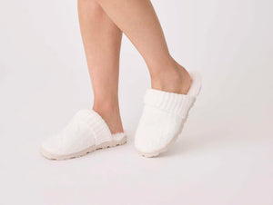 The Cable Crew Slipper in Ivory