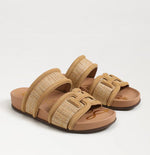 Load image into Gallery viewer, The Dual Band Footbed Sandal in Sand
