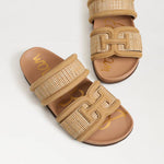 Load image into Gallery viewer, The Dual Band Footbed Sandal in Sand
