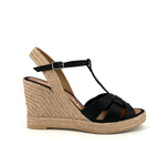 Load image into Gallery viewer, The Interlock T-Strap Espadrille in Black
