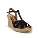 Load image into Gallery viewer, The Interlock T-Strap Espadrille in Black
