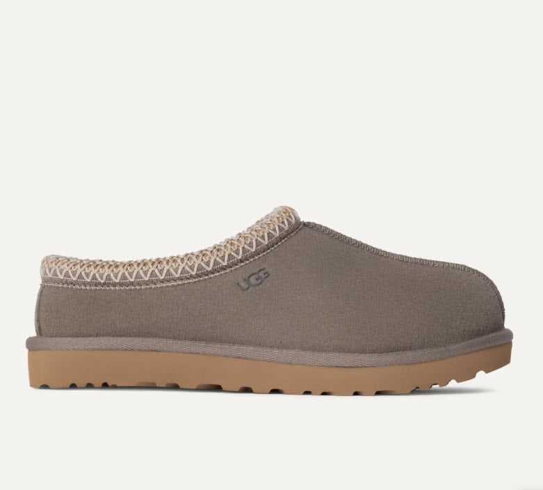 Tasman-The Ugg Slipper with Embroidery in Smoke Plum