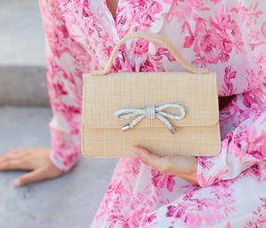 The Handheld Mini Bow Bag in Natural