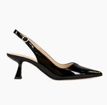 Load image into Gallery viewer, The Heart Top Line Sling Pump in Black
