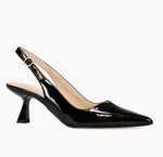 Load image into Gallery viewer, The Heart Top Line Sling Pump in Black
