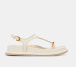 Load image into Gallery viewer, The Toe Ring Footbed Sandal in Off White
