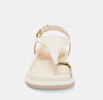 Load image into Gallery viewer, The Toe Ring Footbed Sandal in Off White
