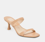 Load image into Gallery viewer, The Dual Band Kitten Heel Sandal in Cafe
