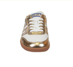 Load image into Gallery viewer, The Retro Soccer Lace Sneaker Mule in Gold
