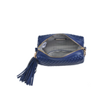 Load image into Gallery viewer, The Woven Crossbody  Camera Bag in Navy
