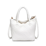 Load image into Gallery viewer, The Mini Woven Tote in White
