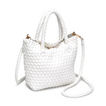 Load image into Gallery viewer, The Mini Woven Tote in White
